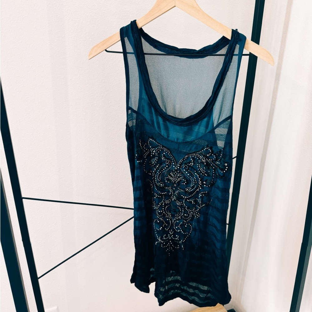 Miss Me jeweled tank